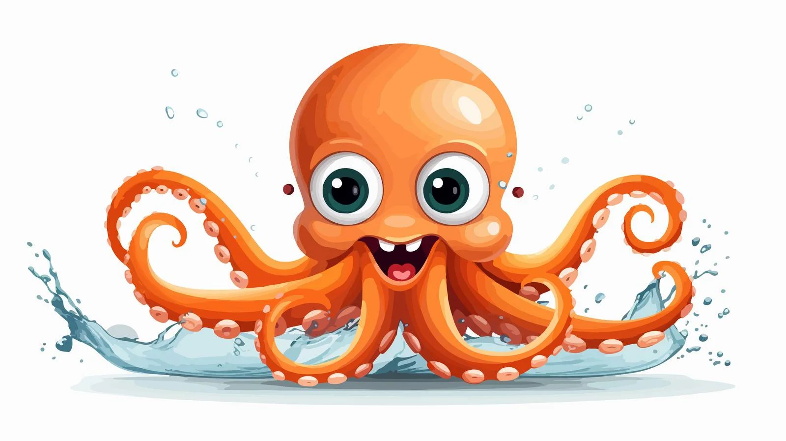 Vintage Octopus Cartoon Illustration — free download from Dotvec