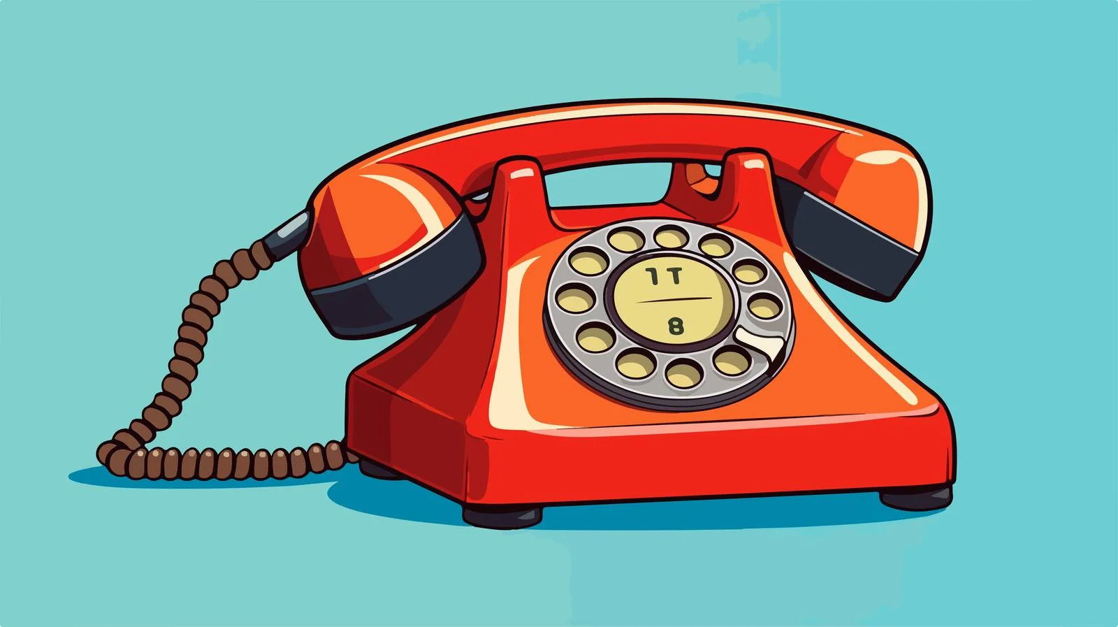 Vintage Cartoon Telephone Vector Illustration — free download from Dotvec