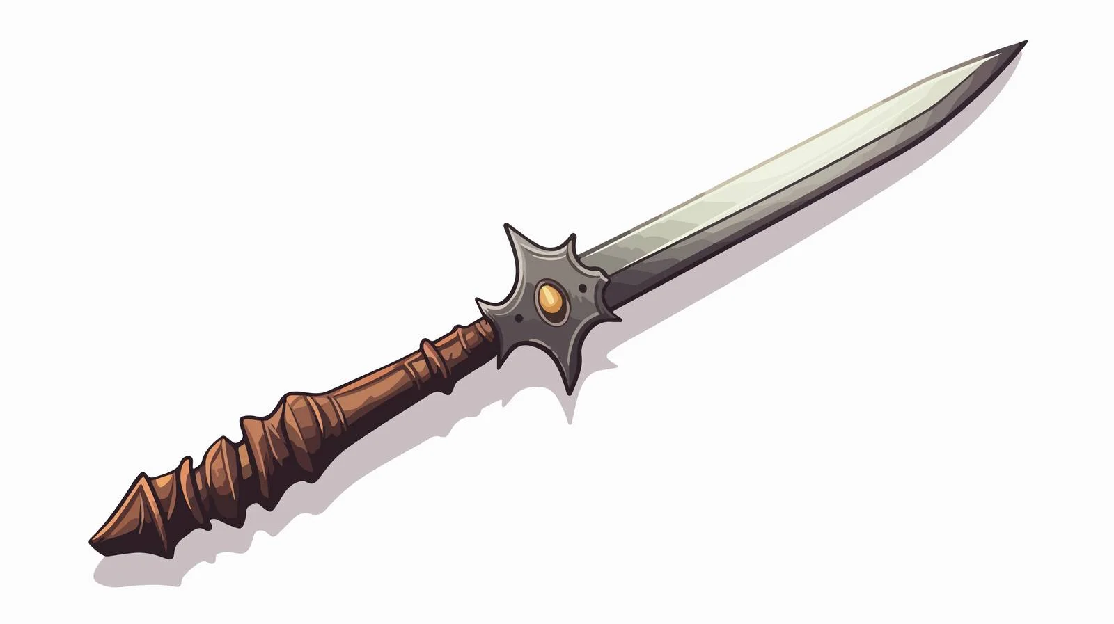 Vintage Cartoon Sword Illustration