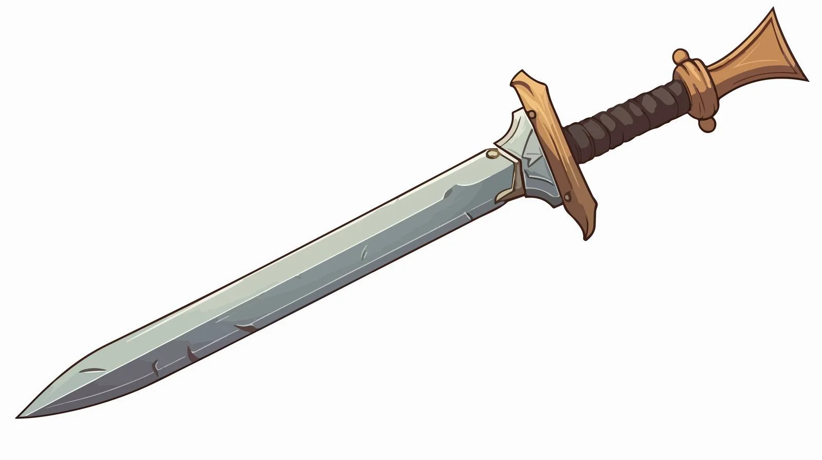 Vintage Sword Cartoon Vector Illustration — free download from Dotvec