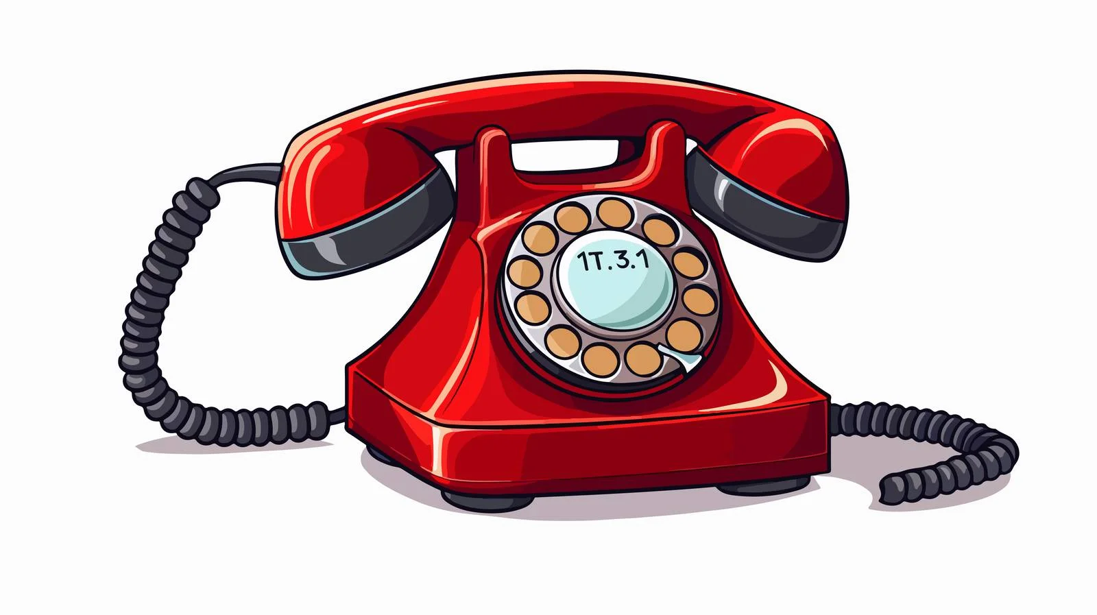 Vintage Telephone Receiver Vector Illustration — free download from Dotvec