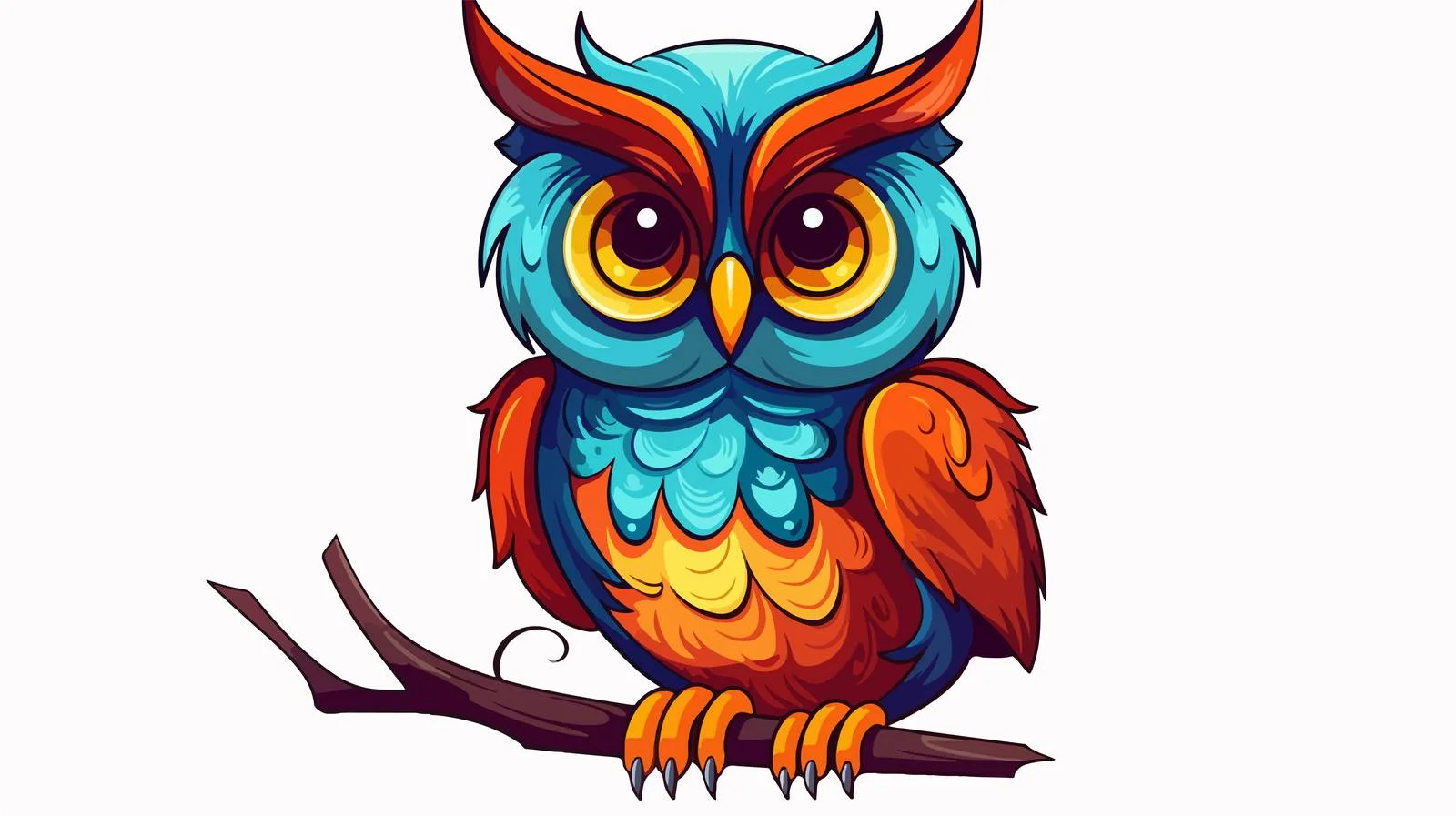Vintage Cartoon Owl Illustration — free download from Dotvec