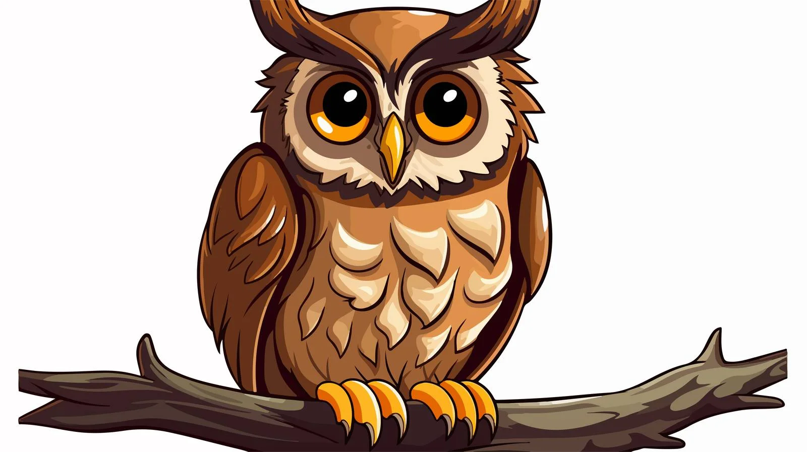 Retro Cartoon Owl Stock Illustration — free download from Dotvec