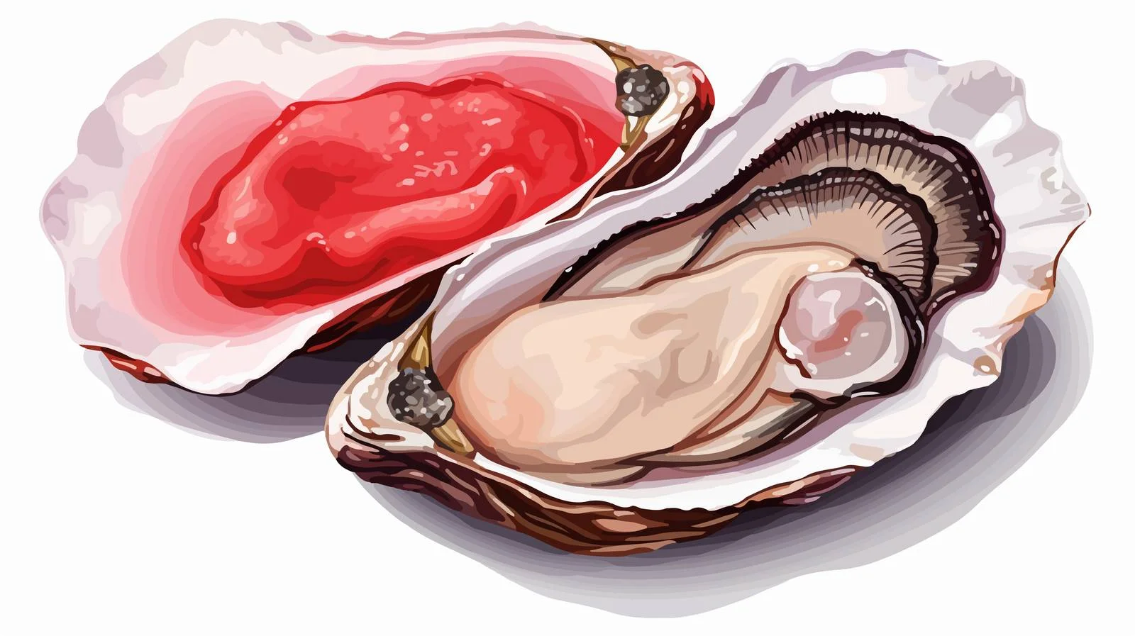 Vintage Cartoon Oysters Vector Illustration — free download from Dotvec