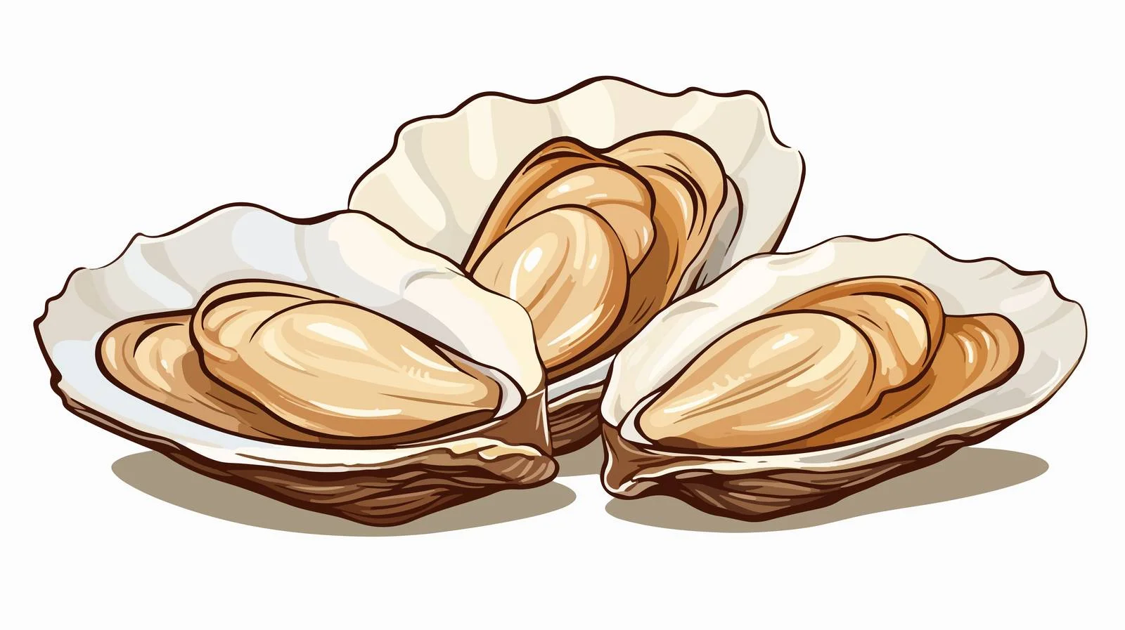 Retro Cartoon Oysters Vector Illustration — free download from Dotvec