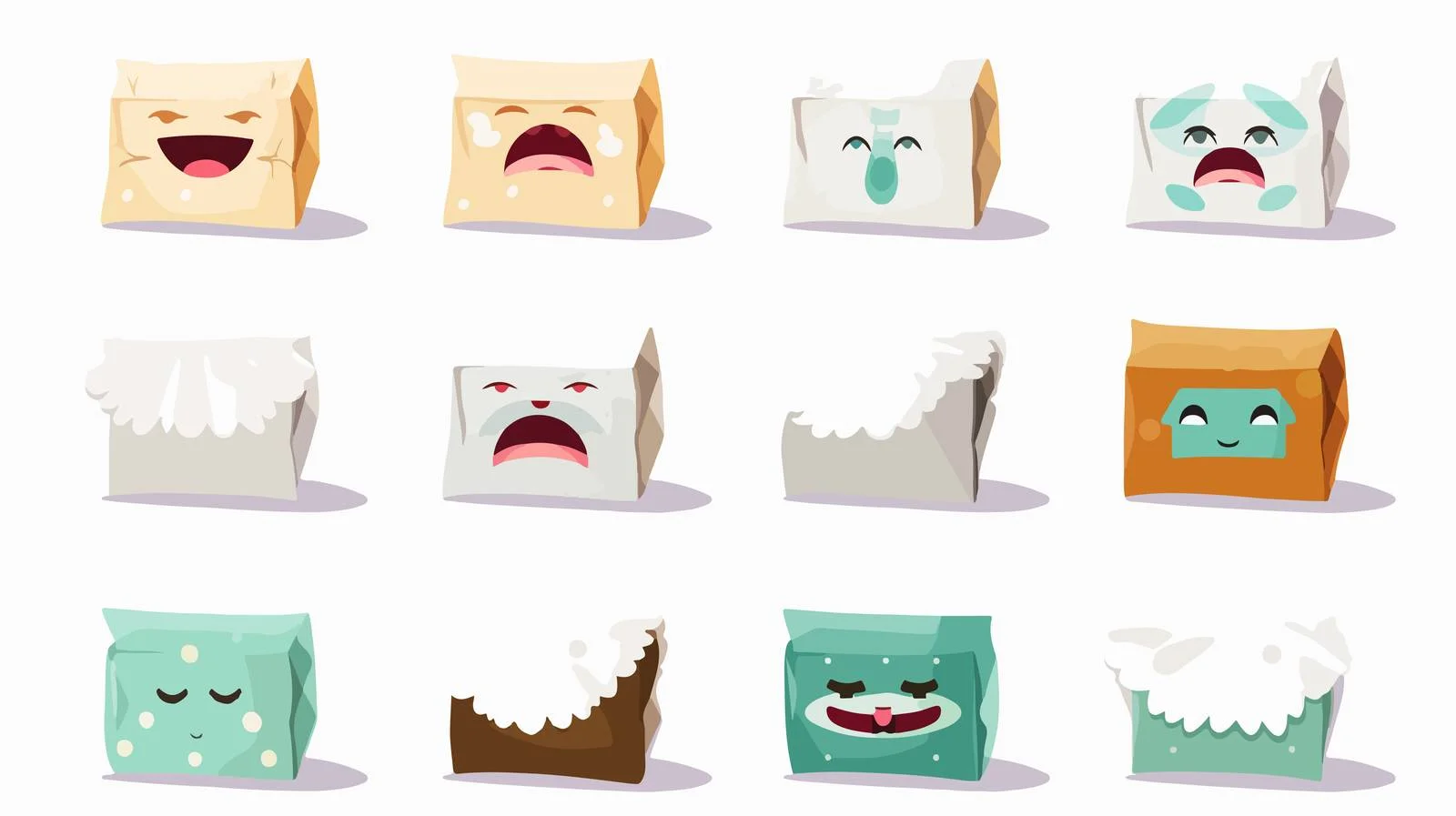 Vintage Cartoon Tissue Pack Vector Illustration — free download from Dotvec