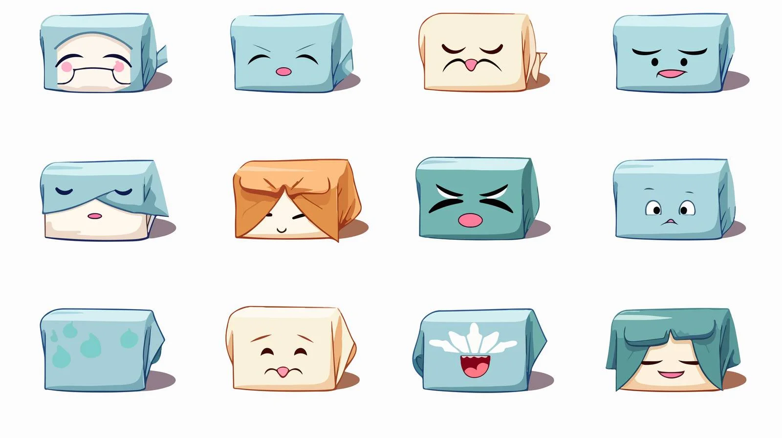 Retro Cartoon Tissue Pack Vector Illustration — free download from Dotvec