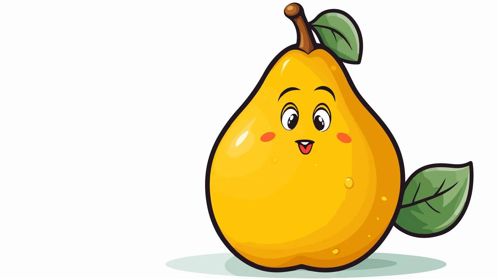 Vintage Cartoon Pear with Thought Bubble — free download from Dotvec