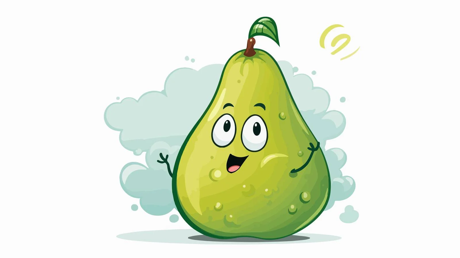 Vintage Pear with Thought Bubble Illustration — free download from Dotvec