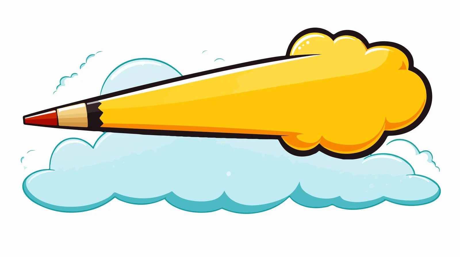 Vintage Pencil Speech Bubble Vector Illustration — free download from Dotvec