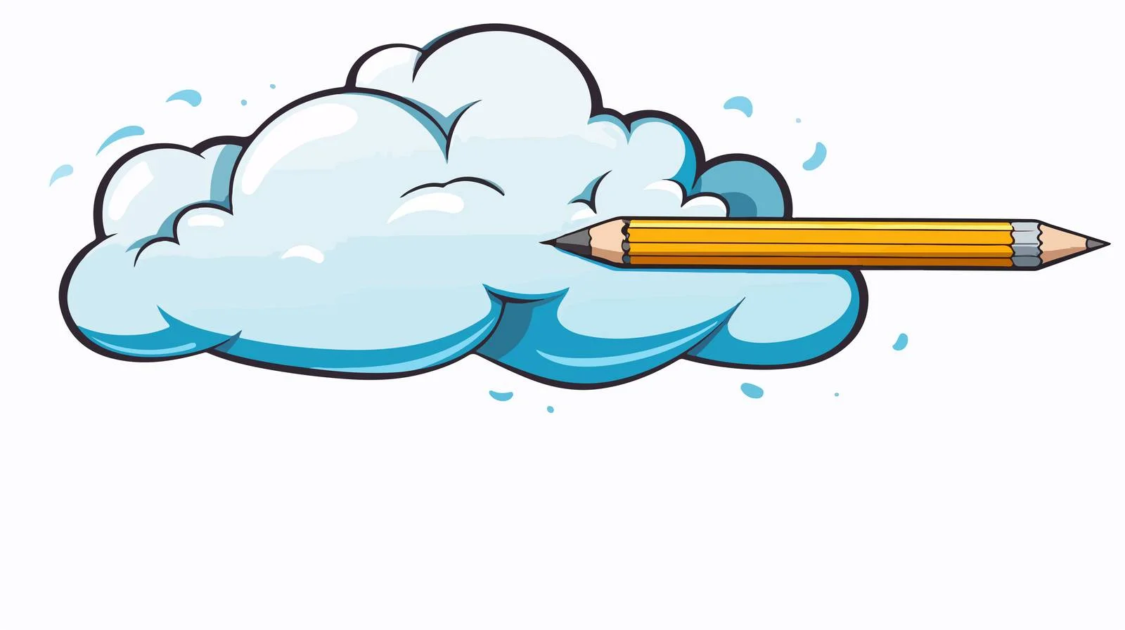 Vintage Pencil with Thought Bubble — free download from Dotvec