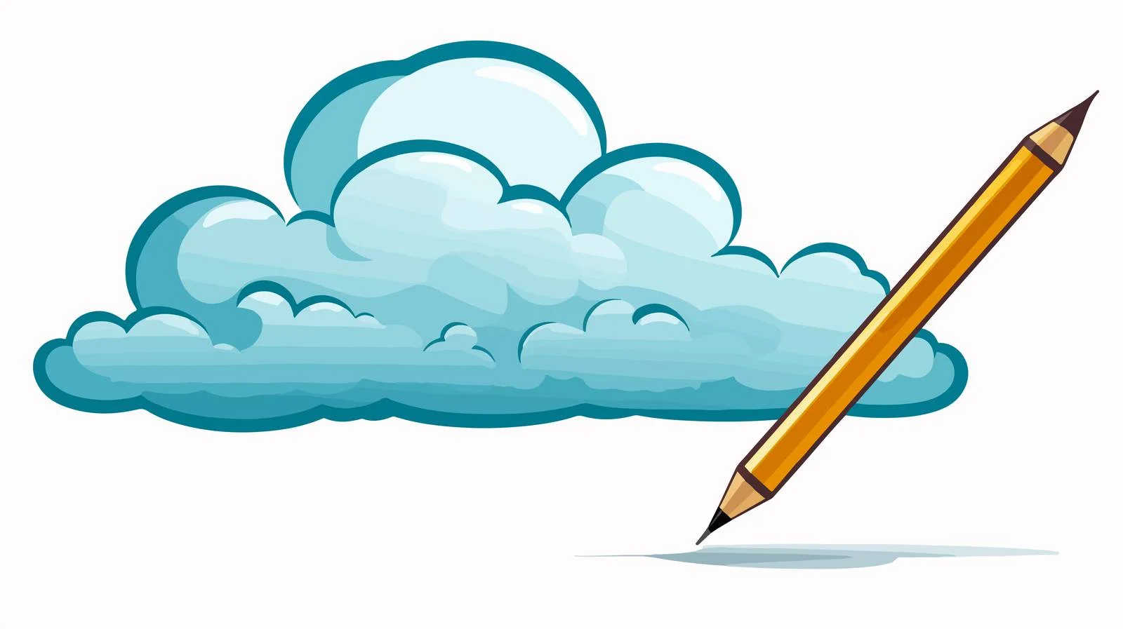 Vintage Pencil with Thought Bubble — free download from Dotvec