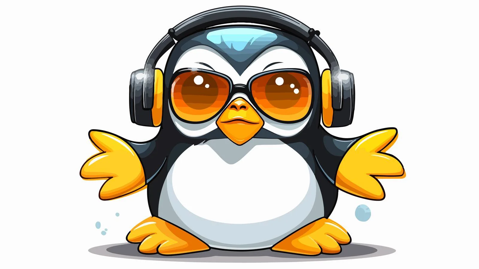 Retro Cartoon Penguin Illustration — free download from Dotvec