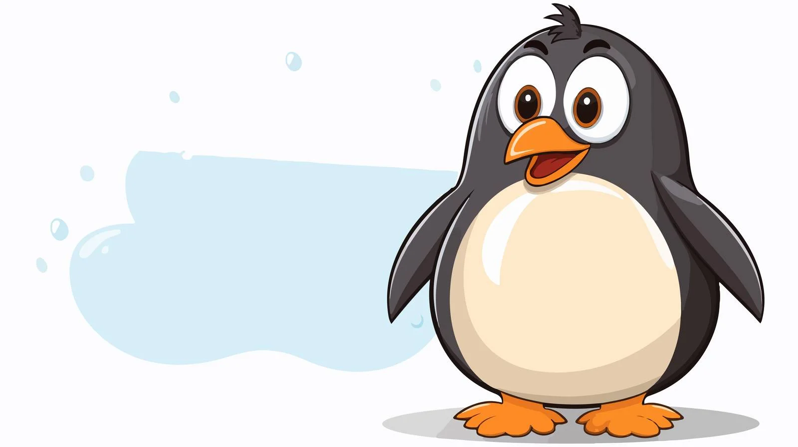 Vintage Penguin with Speech Bubble Illustration — free download from Dotvec