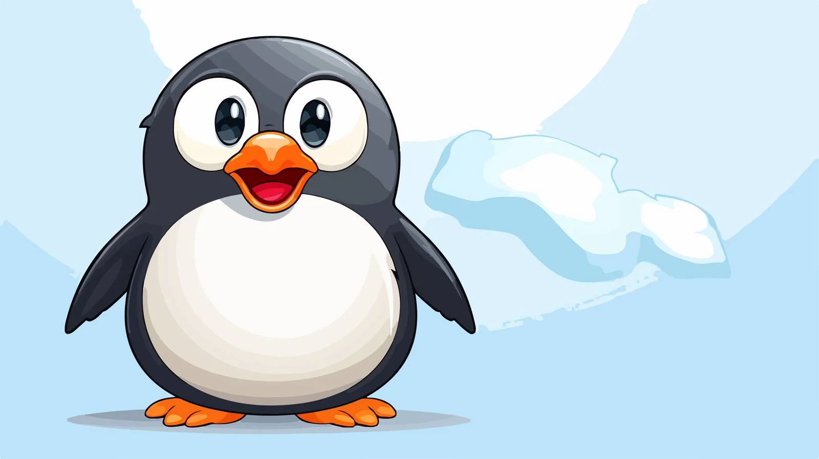 Retro Penguin Speech Bubble Illustration — free download from Dotvec