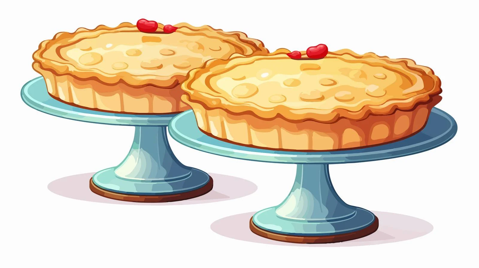 Vintage Cartoon Pie on Stand Illustration — free download from Dotvec