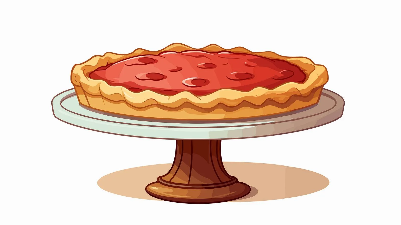 Vintage Cartoon Pie Stand Vector Illustration — free download from Dotvec