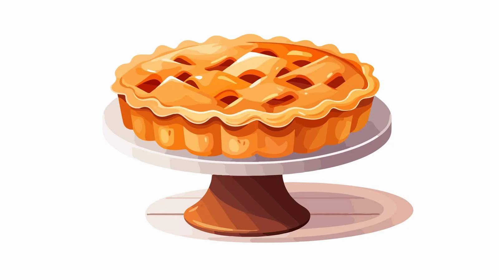 Retro Cartoon Pie on Stand — free download from Dotvec