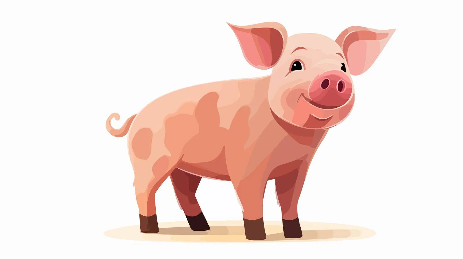 Retro Cartoon Pig Illustration — free download from Dotvec