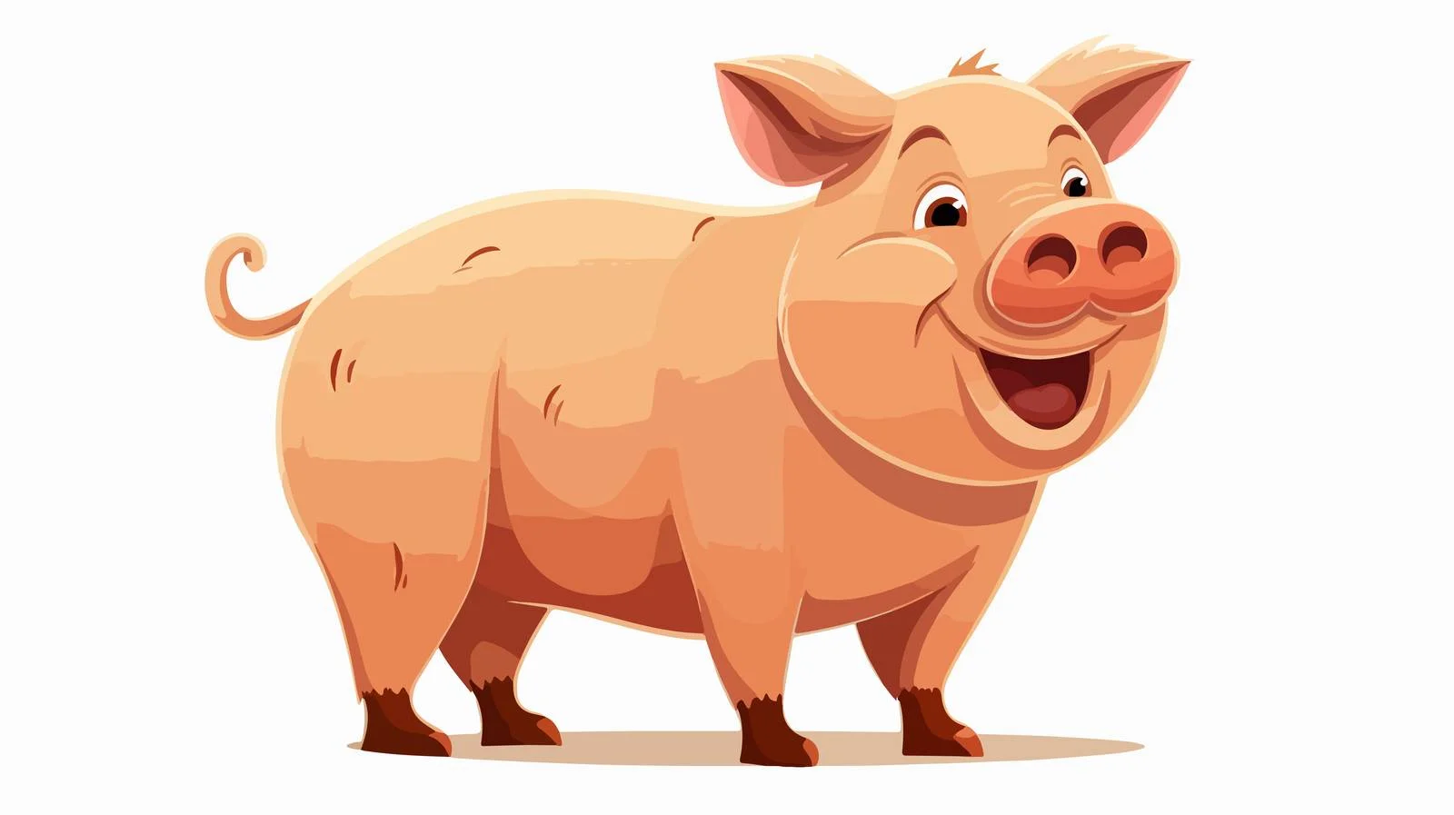 Retro Cartoon Pig Illustration — free download from Dotvec
