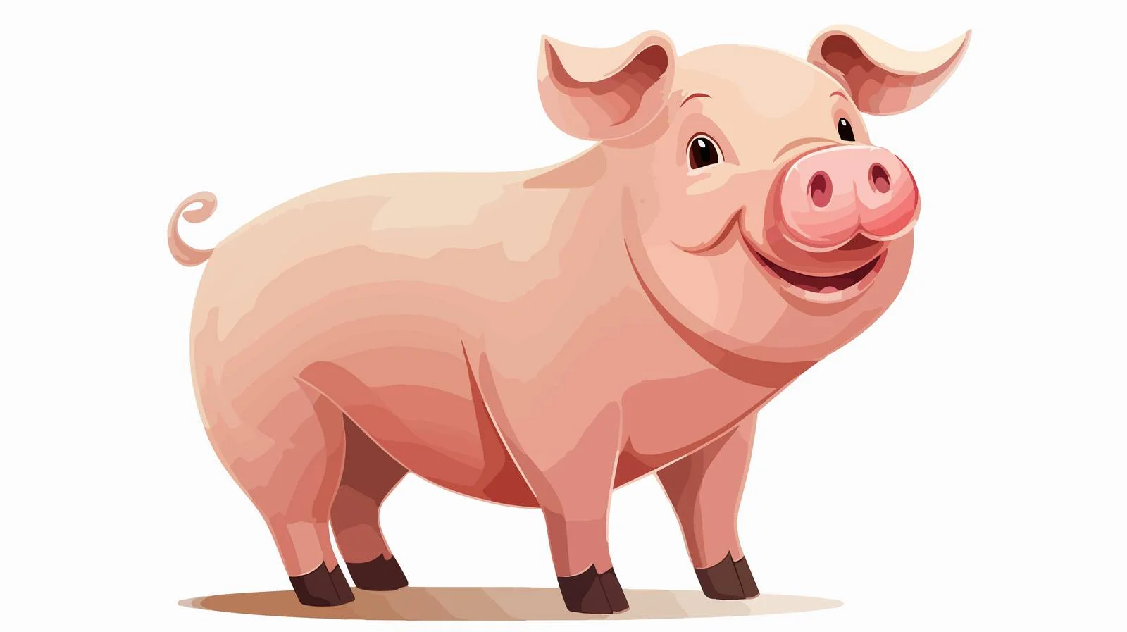 Retro Cartoon Pig Stock Illustration — free download from Dotvec