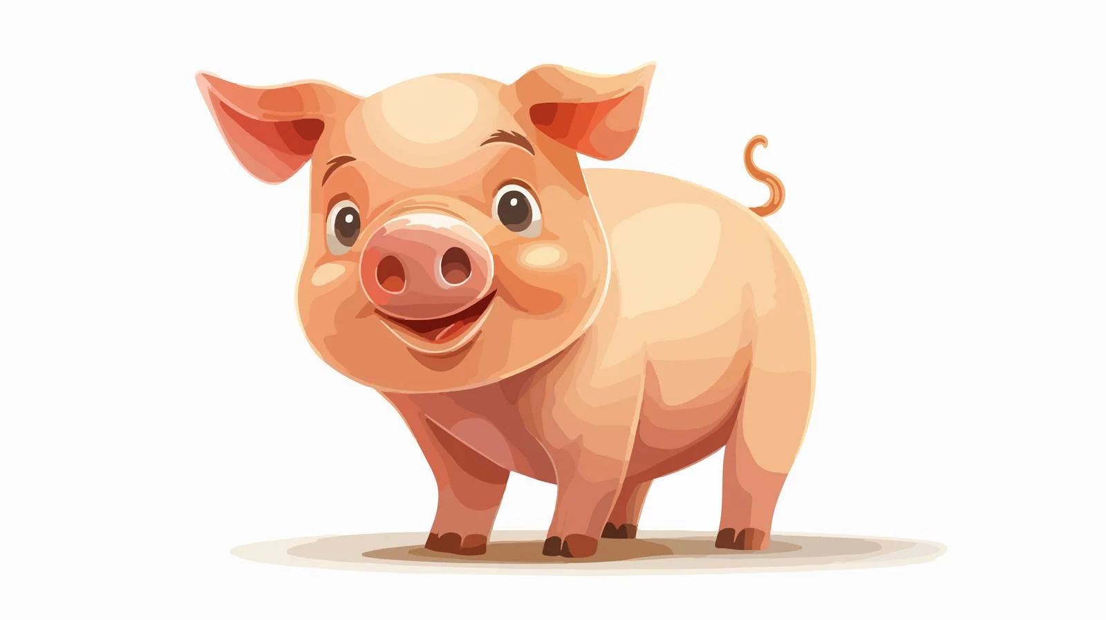 Vintage Cartoon Pig Vector Illustration — free download from Dotvec
