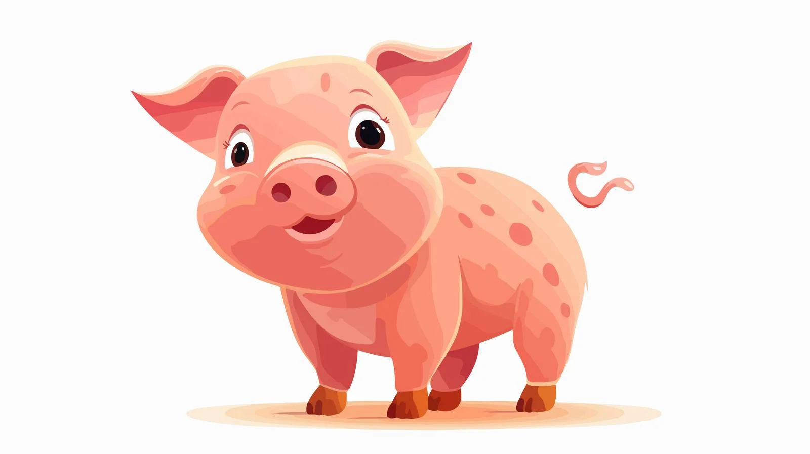 Retro Cartoon Pig Vector Illustration — free download from Dotvec