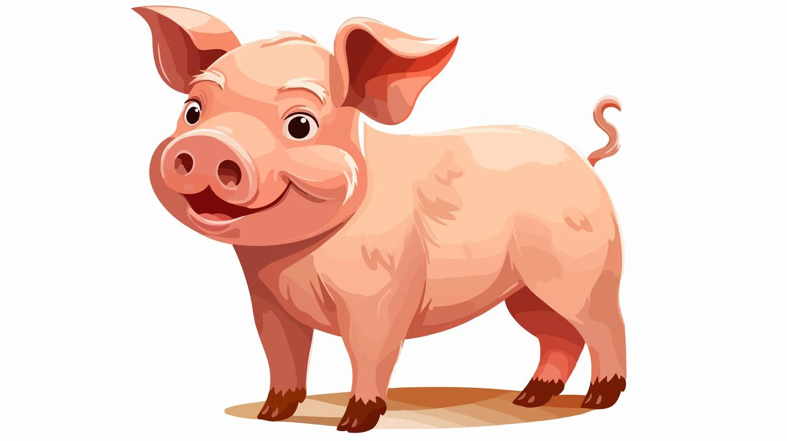 Retro Cartoon Pig Vector Illustration — free download from Dotvec