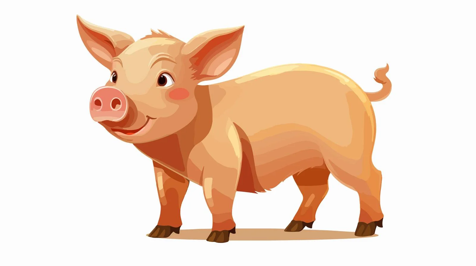 Vintage Cartoon Pig Stock Vector Illustration — free download from Dotvec