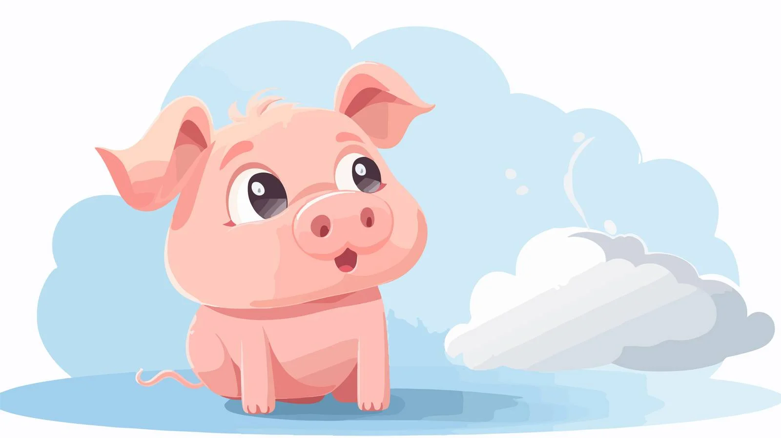 Vintage Pig with Thought Bubble Vector — free download from Dotvec