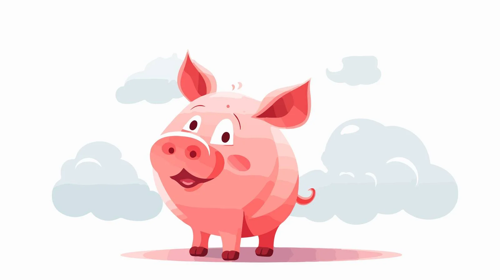 Vintage Pig with Thought Bubble Vector — free download from Dotvec