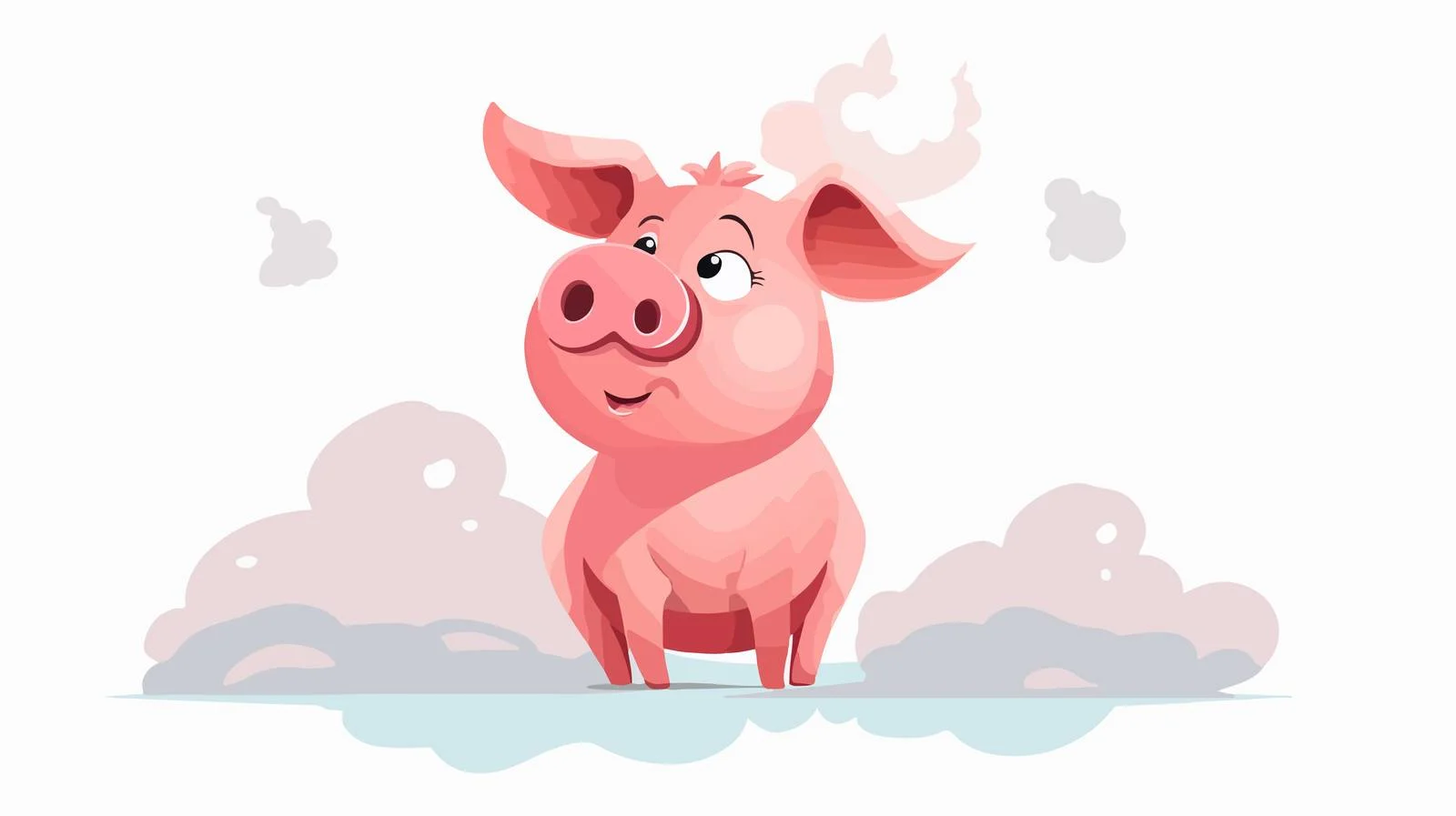 Vintage Pig with Thought Bubble Vector — free download from Dotvec