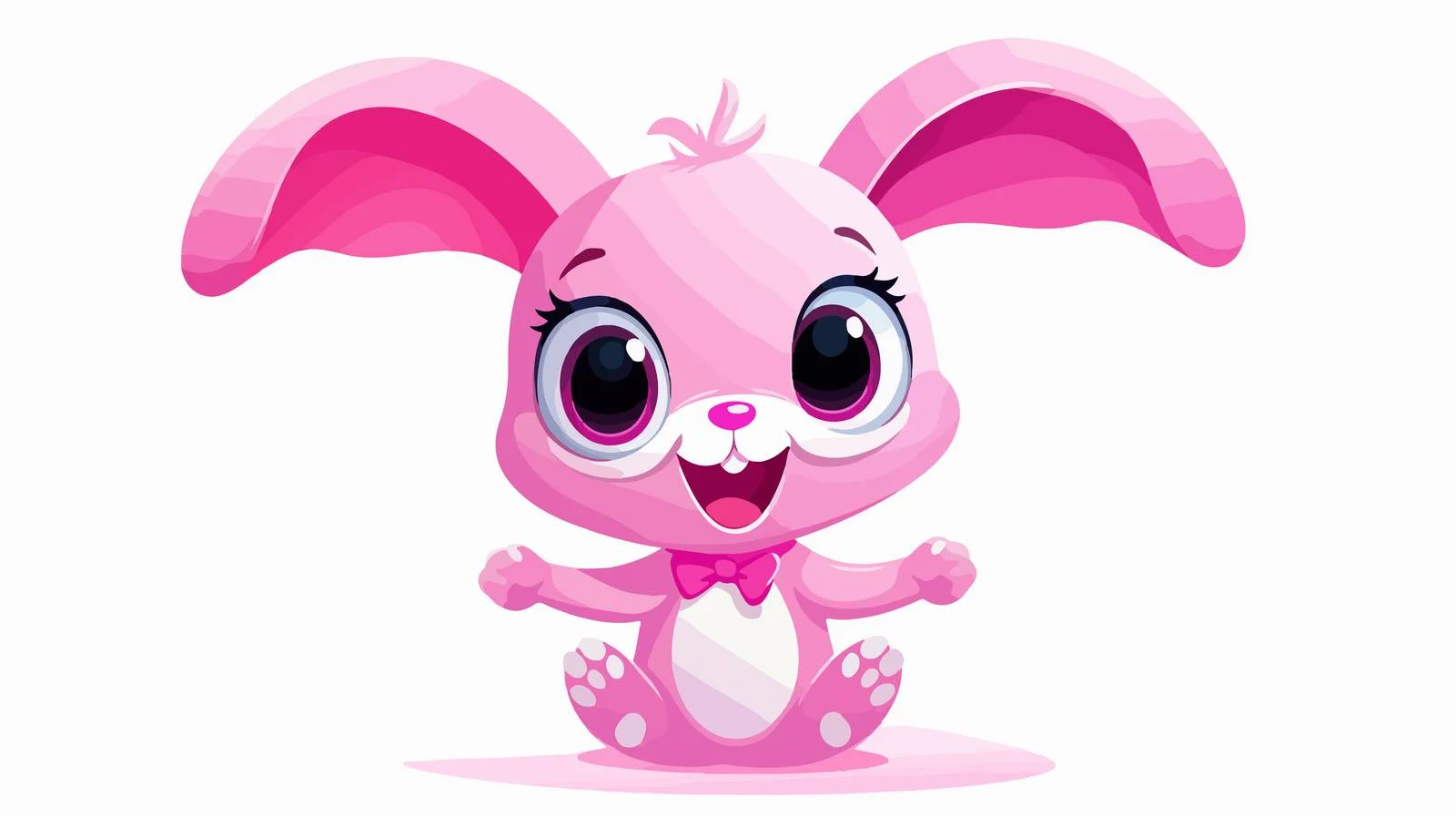 Vintage Pink Rabbit Cartoon Vector — free download from Dotvec