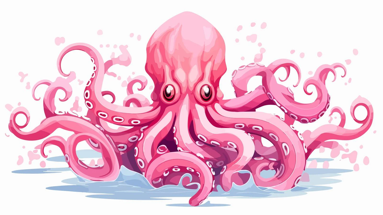 Vintage Pink Tentacle Vector Illustration — free download from Dotvec