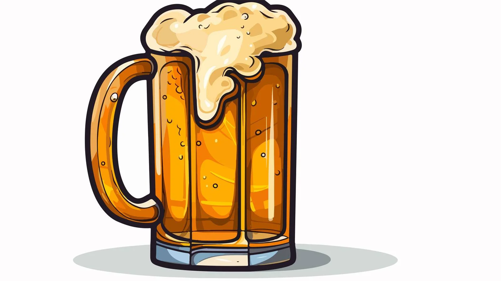 Retro Cartoon Pint of Beer — free download from Dotvec