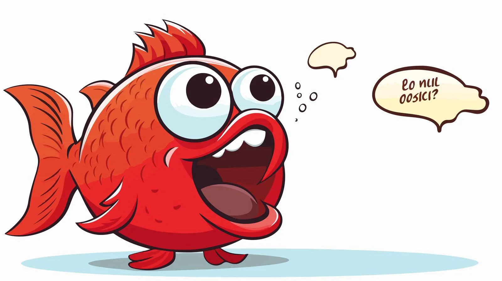 Vintage Piranha Thought Bubble Illustration — free download from Dotvec