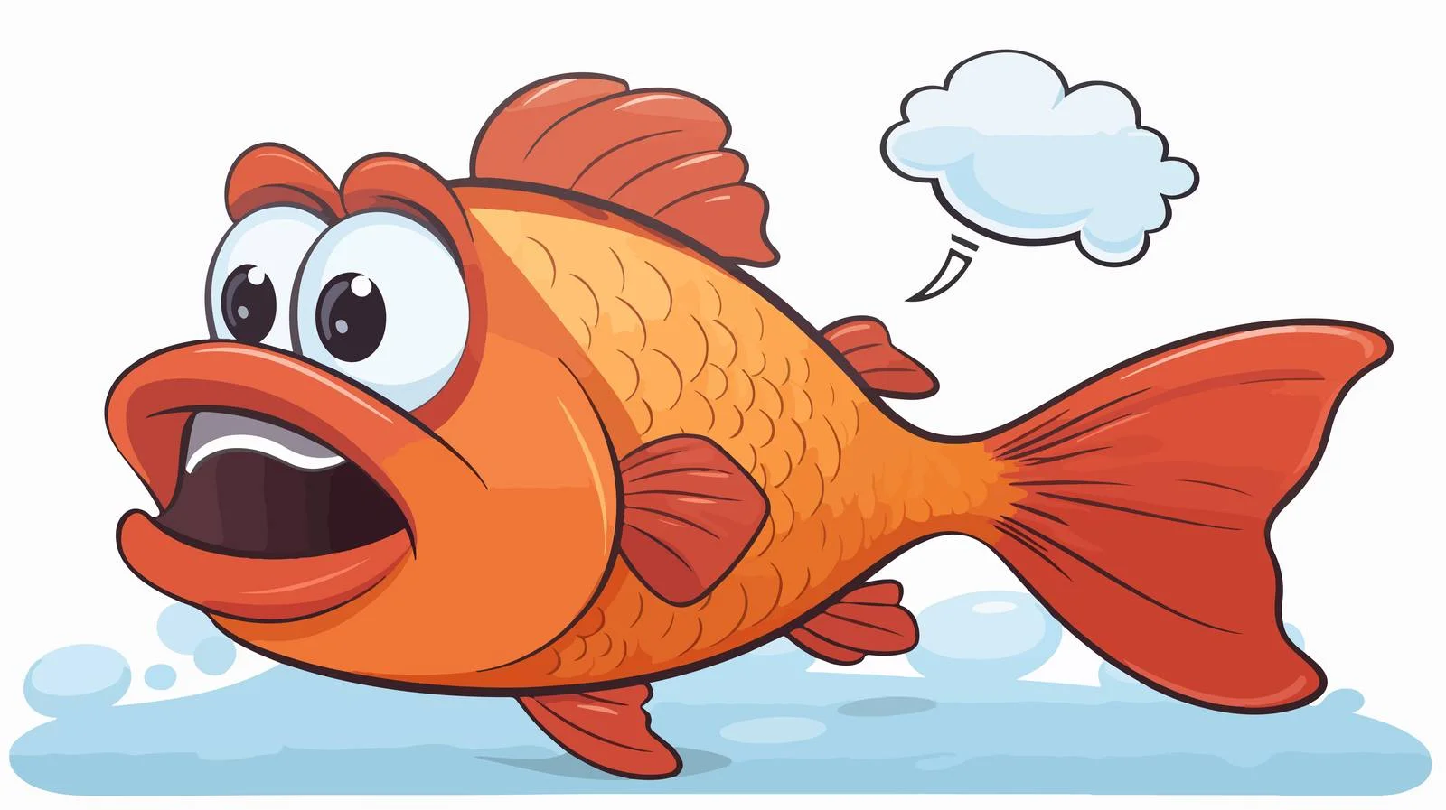 Vintage Piranha with Thought Bubble Illustration — free download from Dotvec