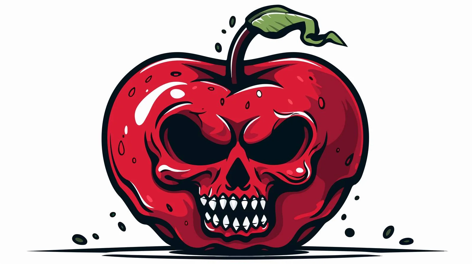 Vintage Poison Apple Illustration — free download from Dotvec