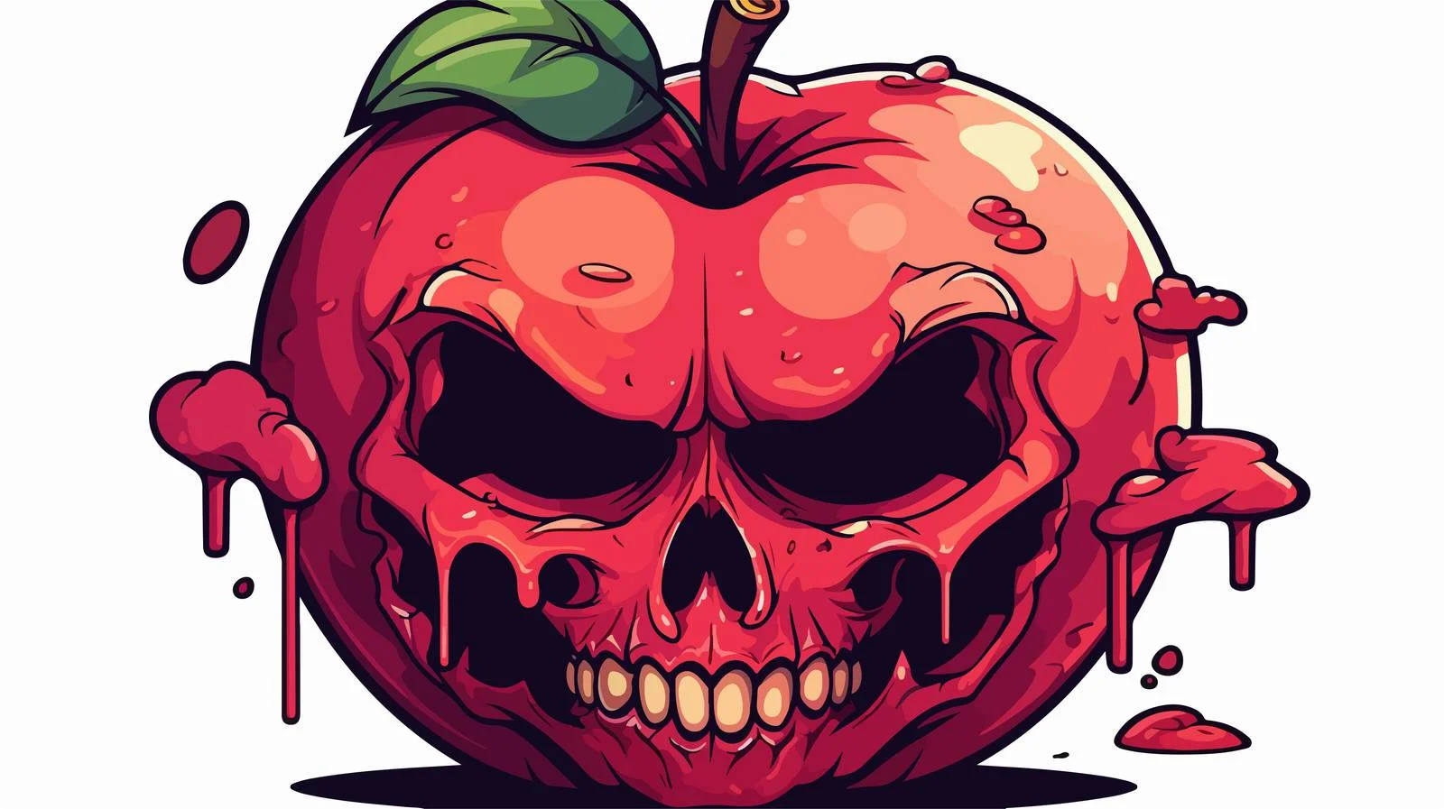 Vintage Poison Apple Illustration — free download from Dotvec