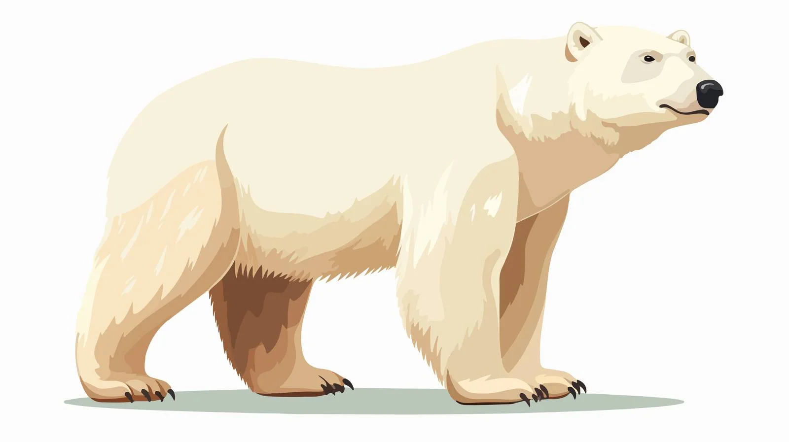 Vintage Cartoon Polar Bear Illustration — free download from Dotvec
