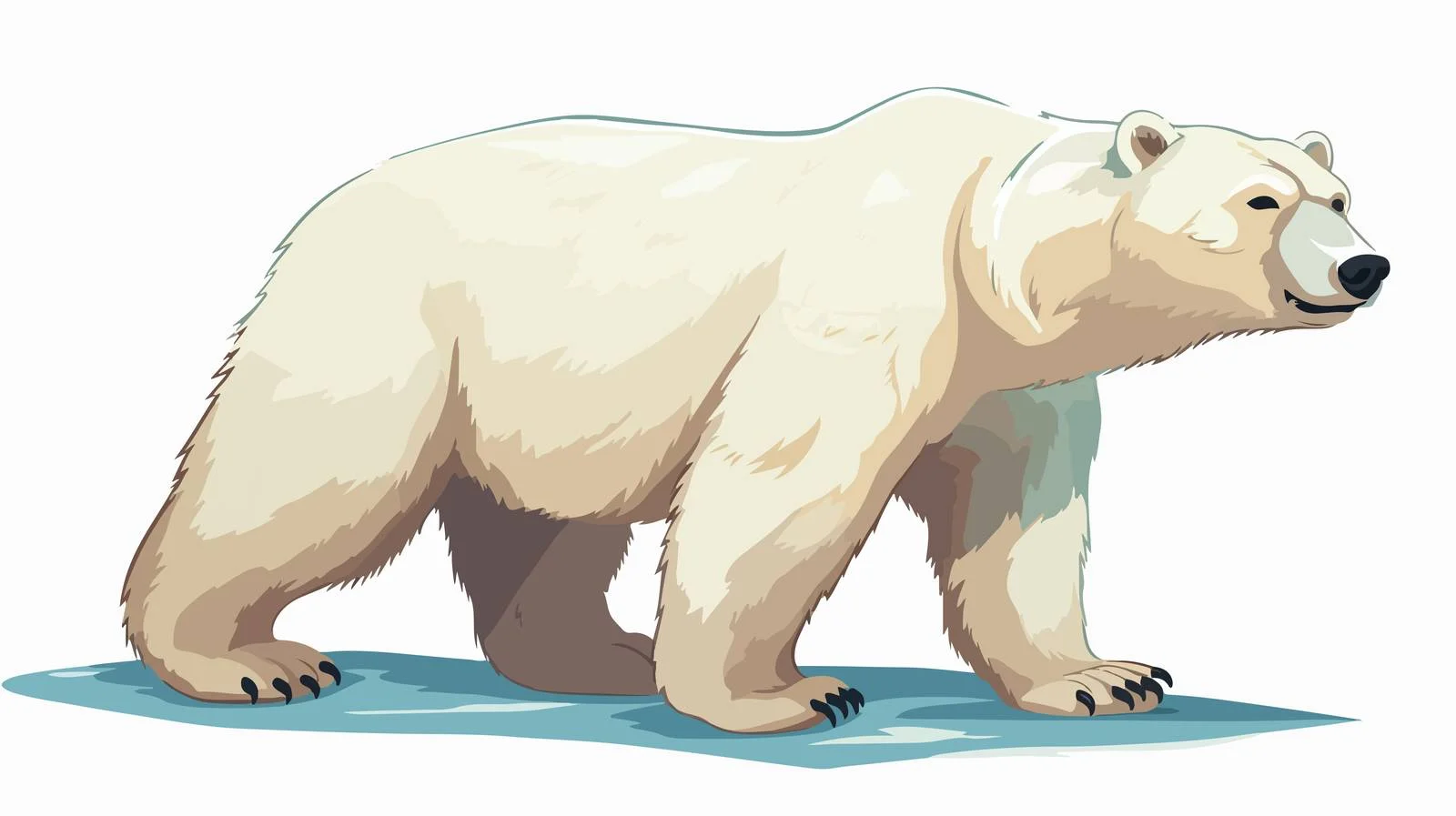 Vintage Polar Bear Cartoon Illustration — free download from Dotvec