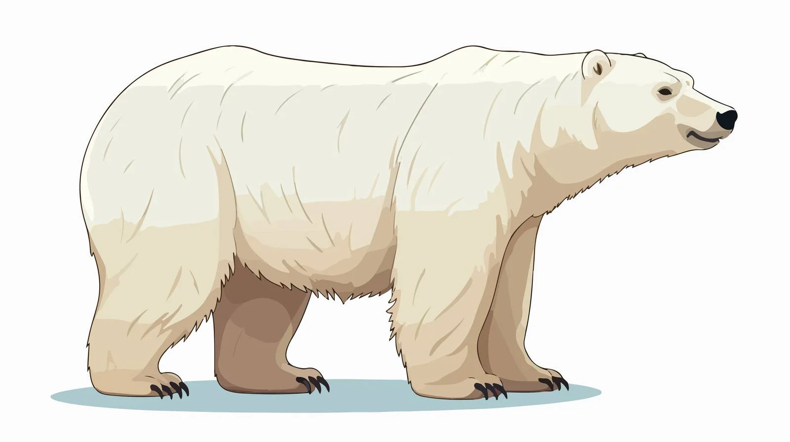 Retro Cartoon Polar Bear Illustration — free download from Dotvec