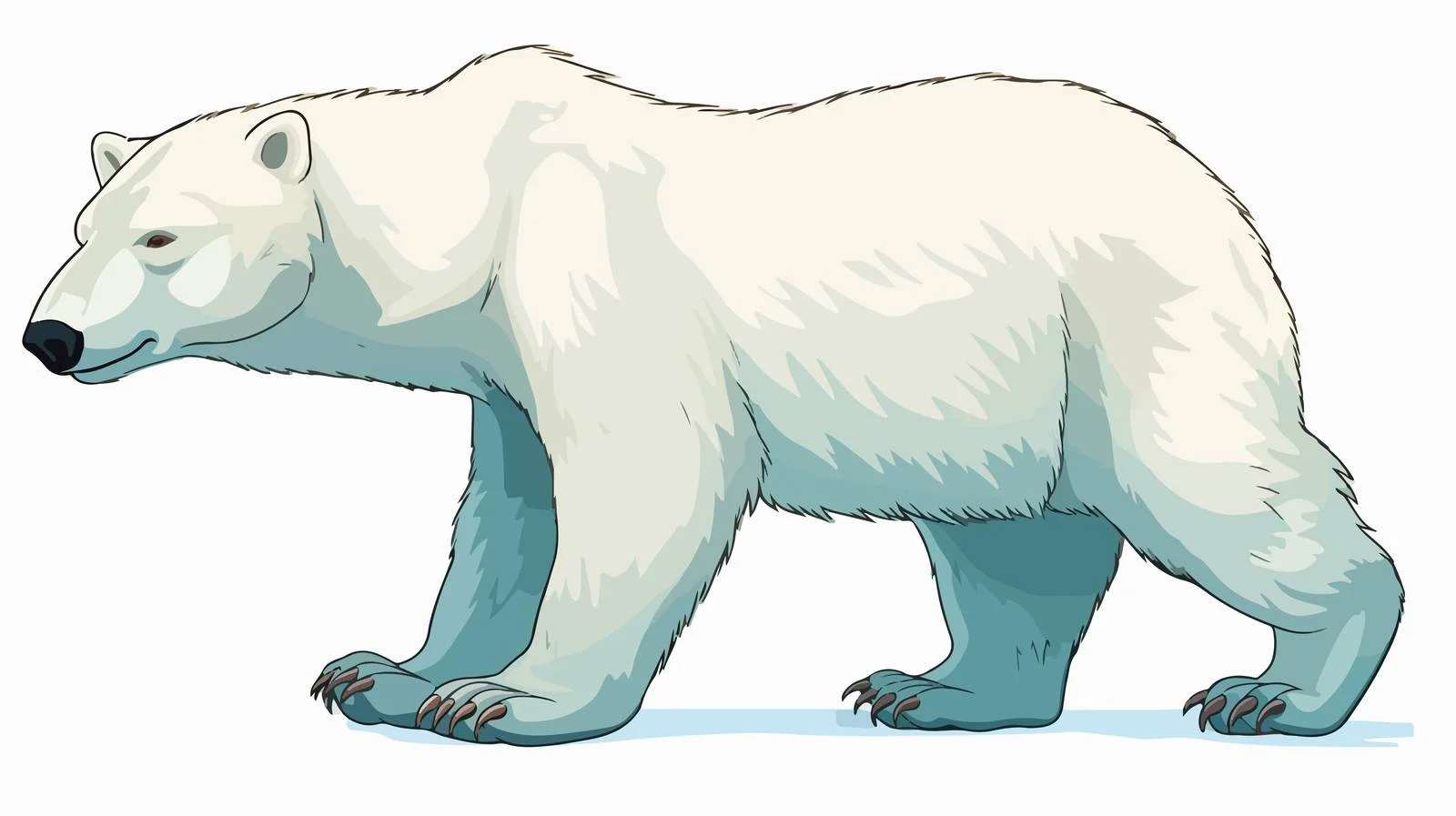 Vintage Polar Bear Cartoon Vector Illustration — free download from Dotvec