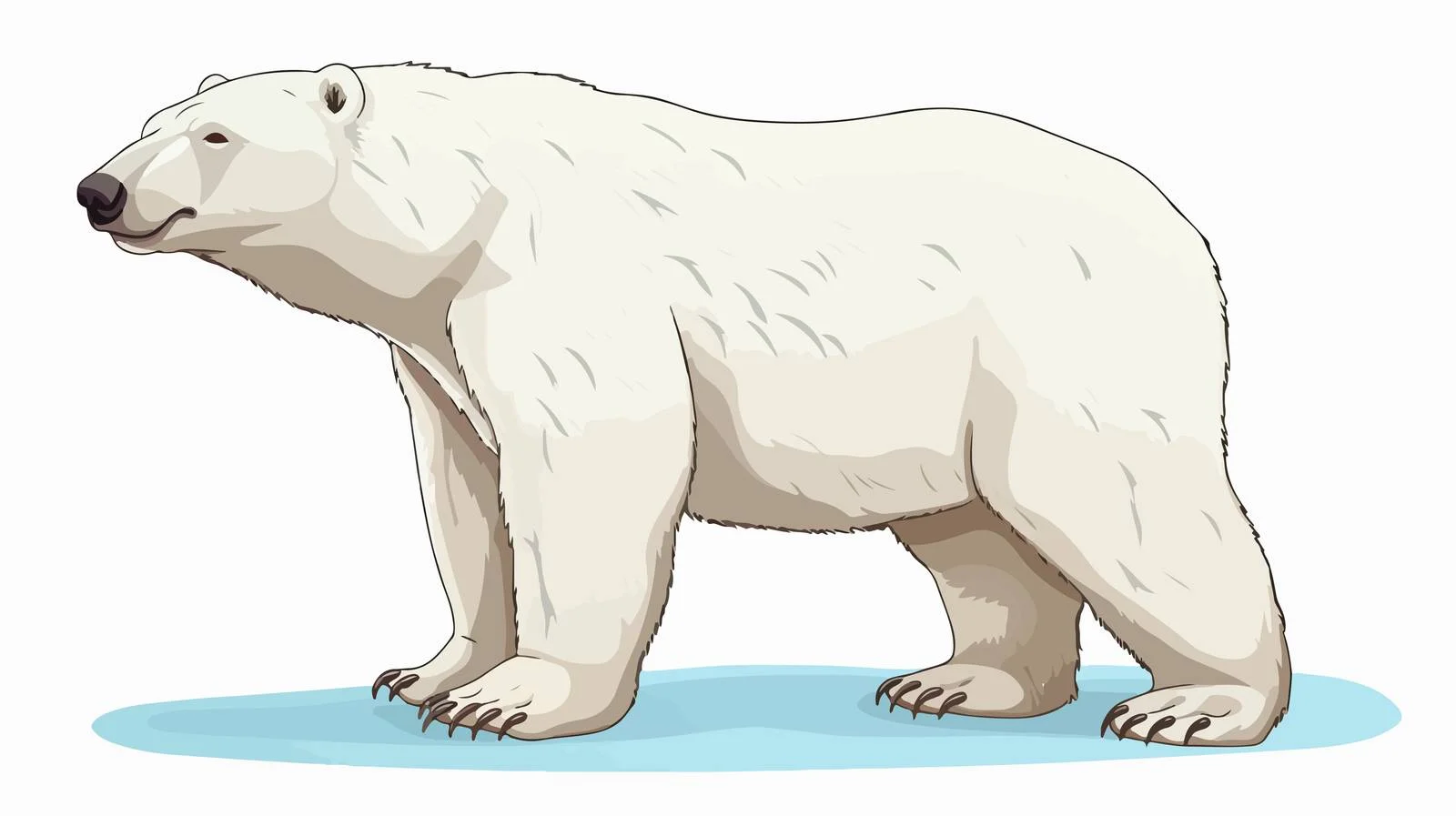 Vintage Polar Bear Cartoon Vector Illustration — free download from Dotvec