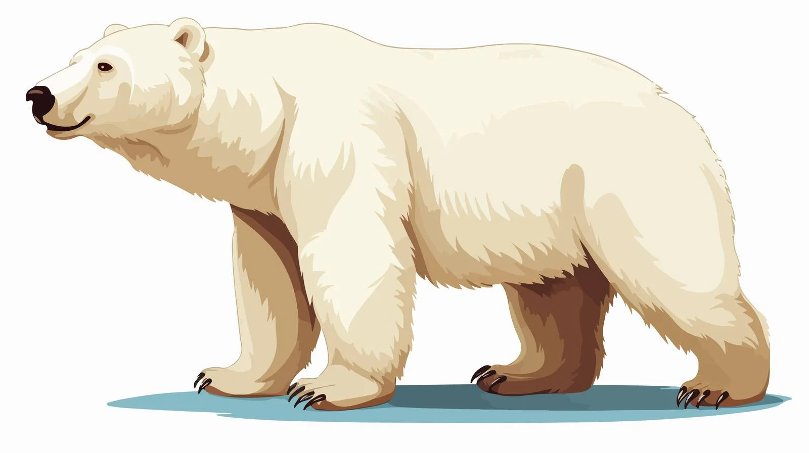 Cute Retro Cartoon Polar Bear Vector — free download from Dotvec