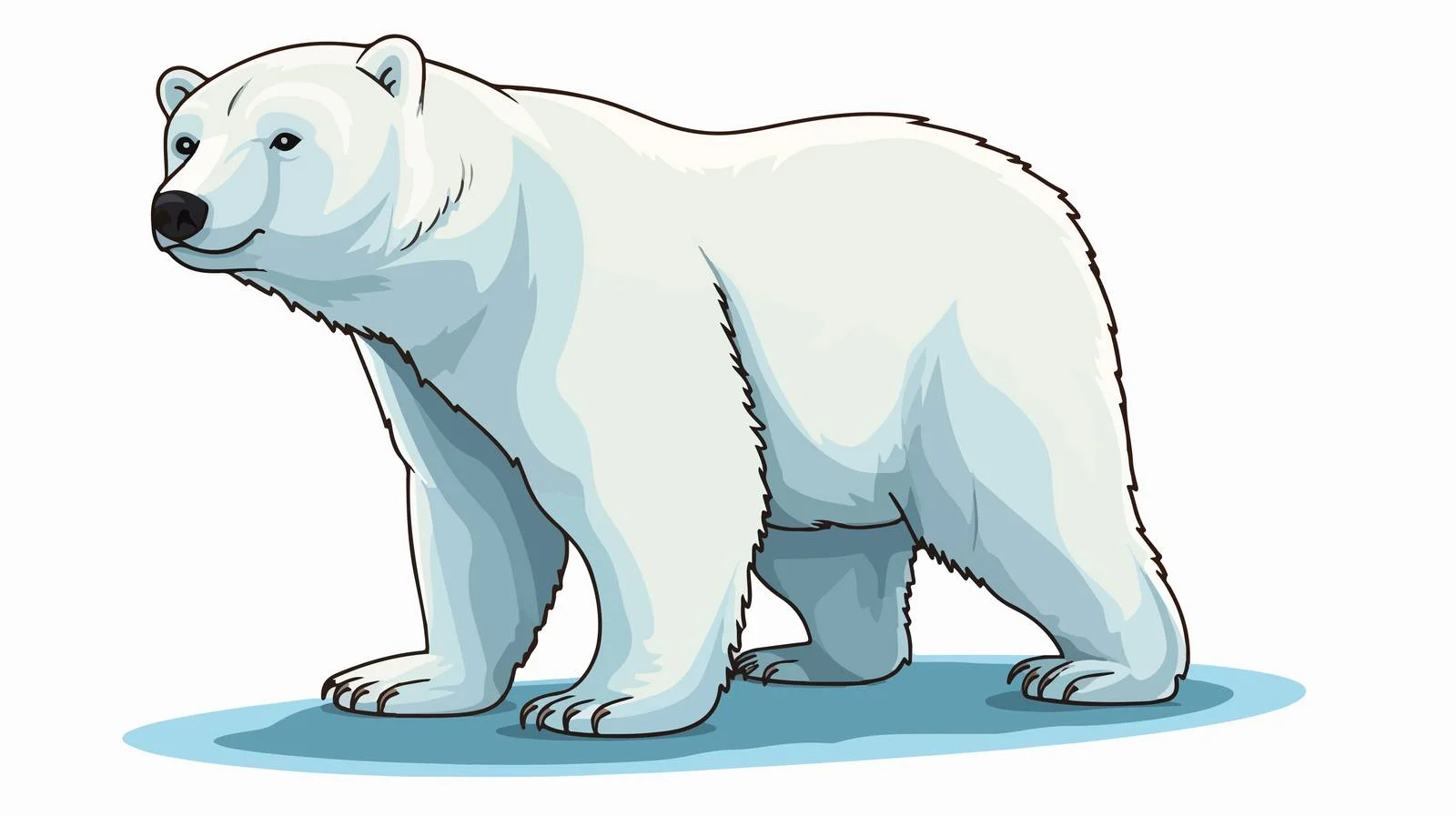 Vintage Polar Bear Cartoon Vector Illustration — free download from Dotvec