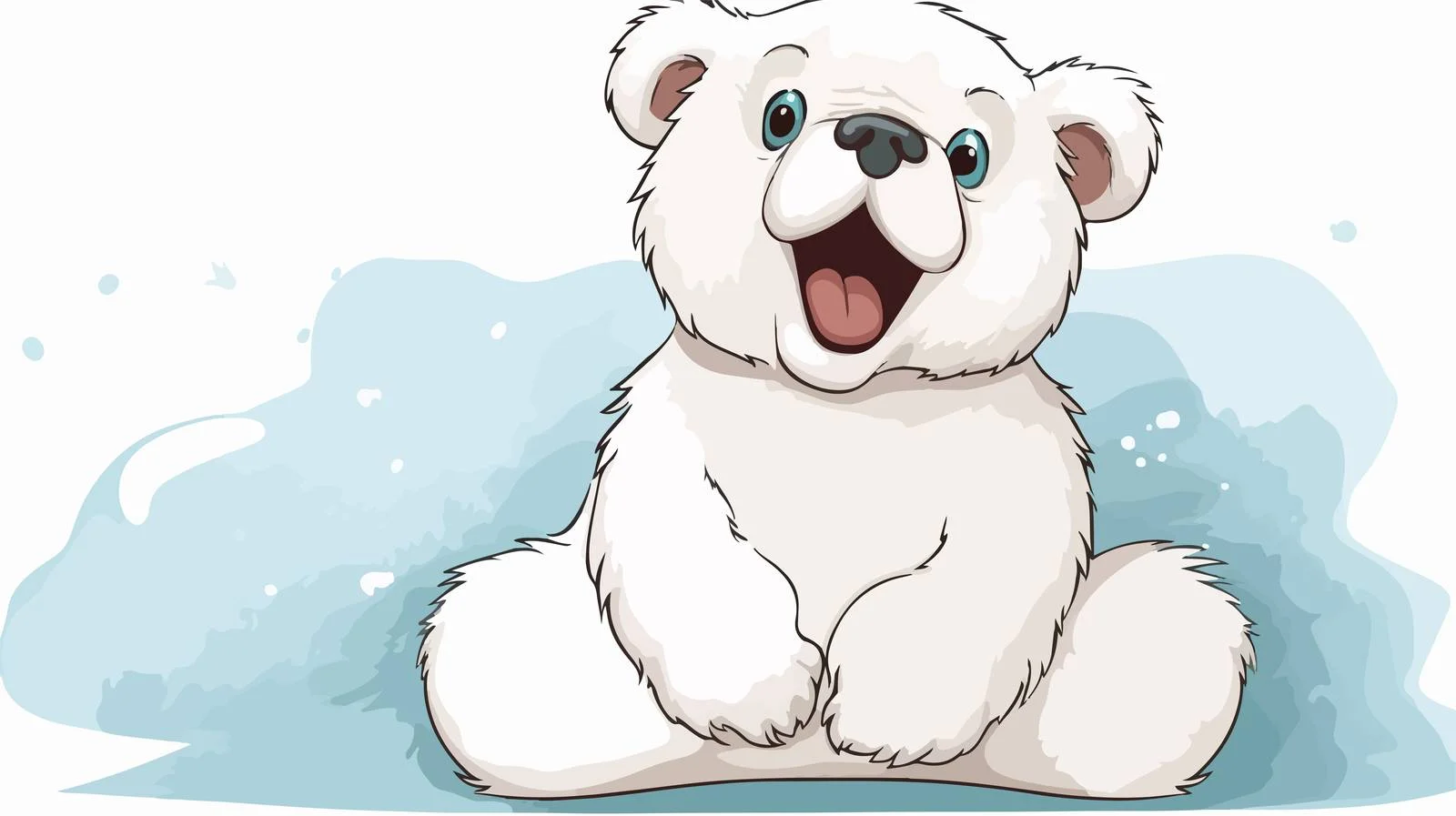 Vintage Polar Bear Speech Bubble Illustration — free download from Dotvec