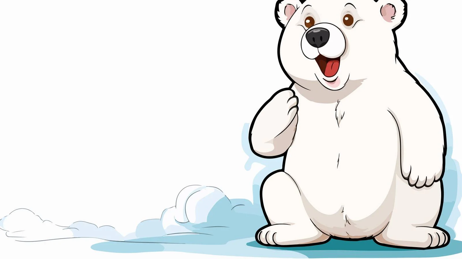 Vintage Polar Teddy Bear with Speech Bubble — free download from Dotvec