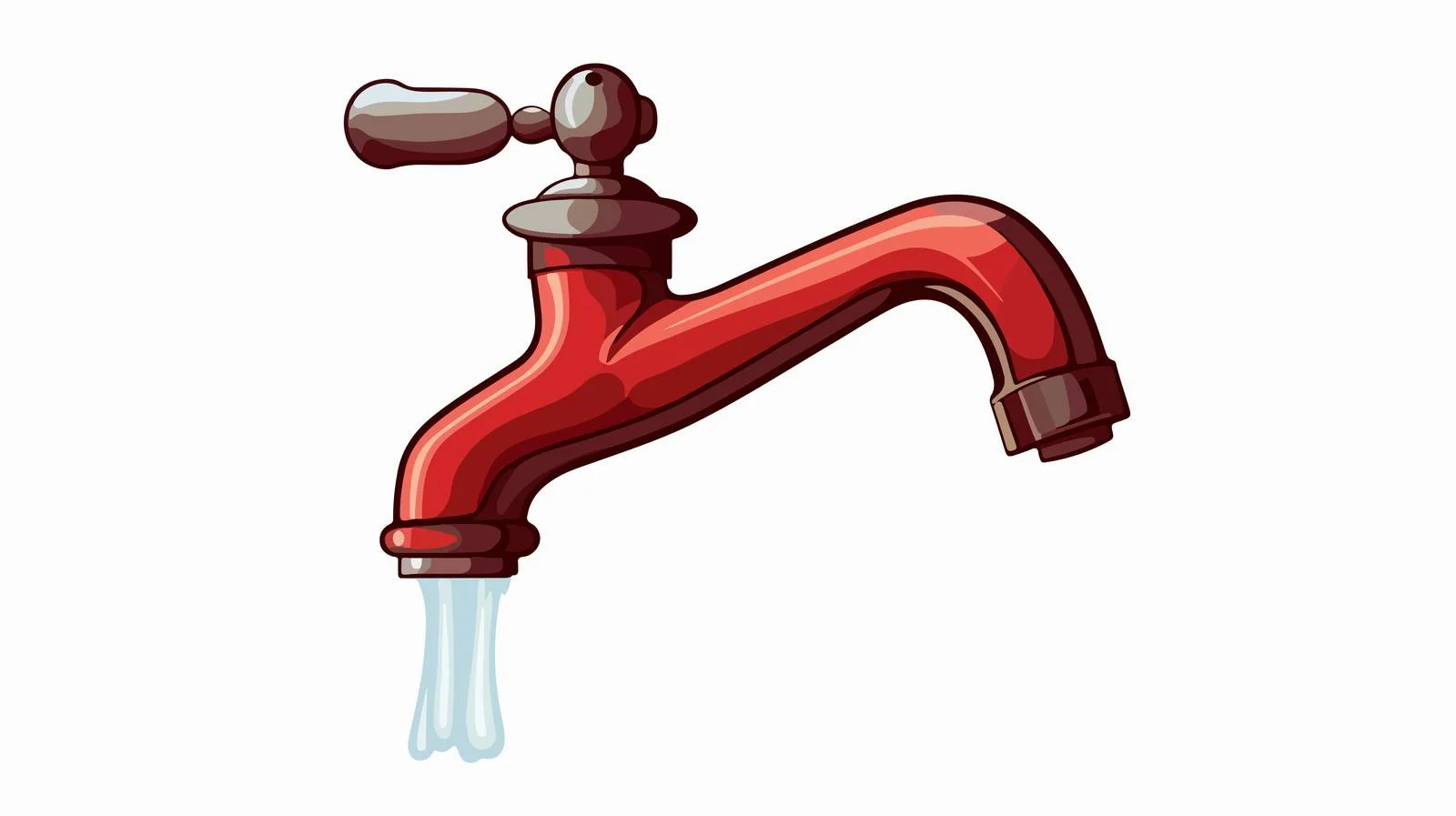 Vintage Cartoon Faucet Pouring Stock Vector — free download from Dotvec