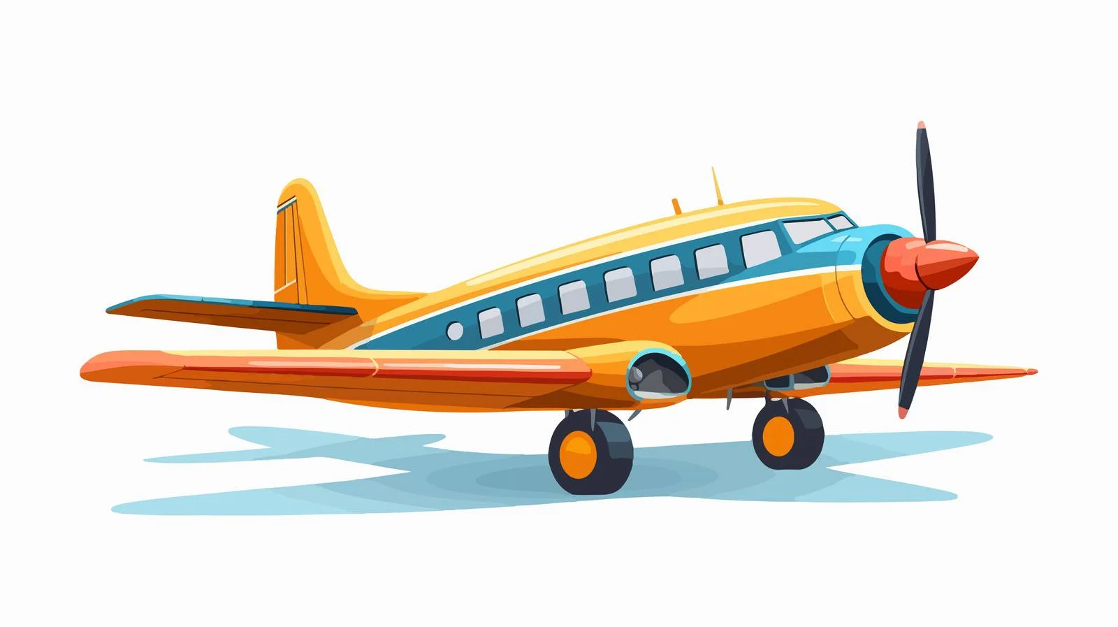 Vintage Propeller Plane Illustration — free download from Dotvec